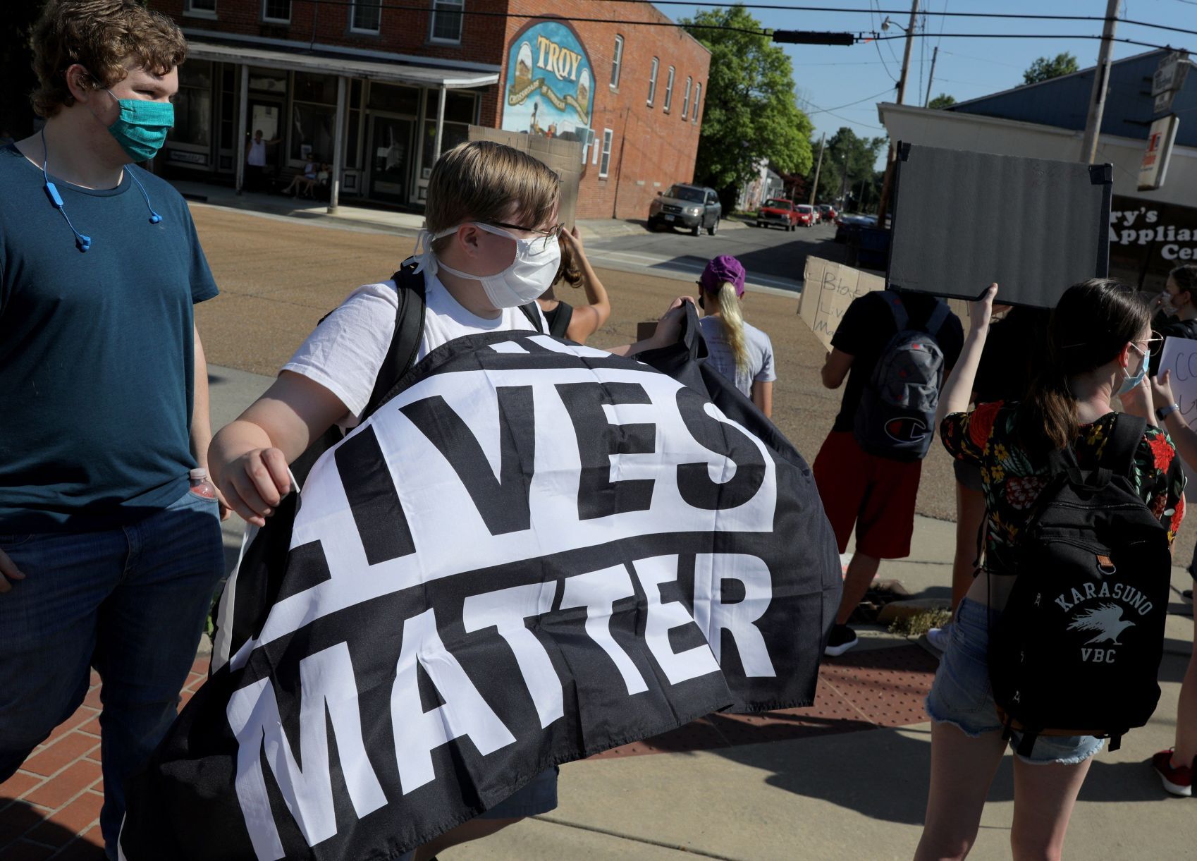 Small Troy, Ill. crowd swells to 200 plus for Black Lives Matter